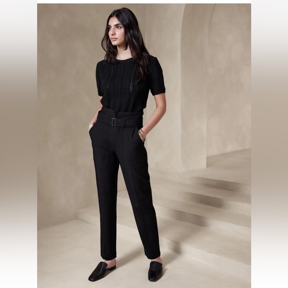 NWOT Banana Republic Refined Utility Pant Black #754552